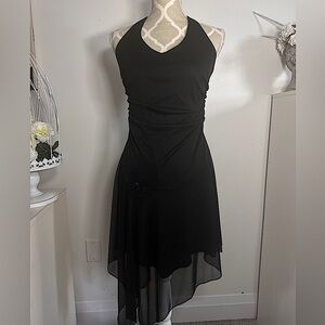 Vintage Y2K halter dress with asymmetrical hem line